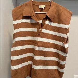 Maeve collared tank sweater